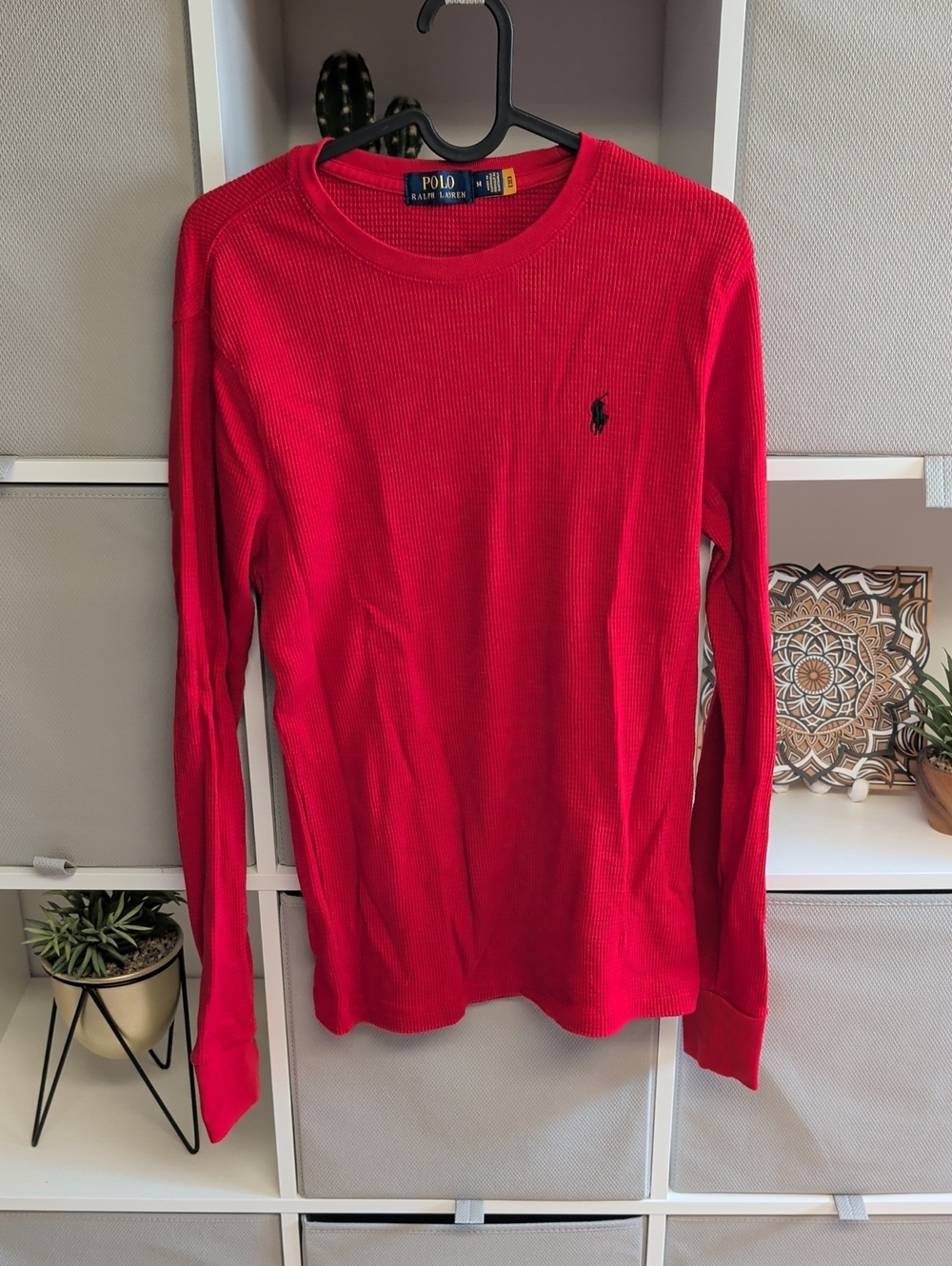 Ralph Lauren Red Crewneck Ribbed Sweater
